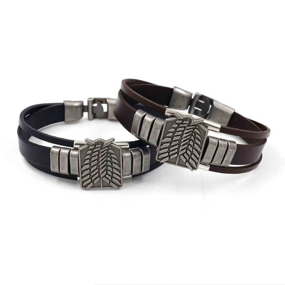 Attack on Titan Punk Cartoon Anime Arm Bracelet