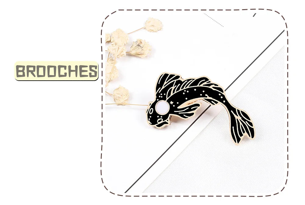 Yin Yang Fish Enamel Pin
