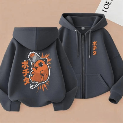 Chainsaw Man Retro Zip Hoodie