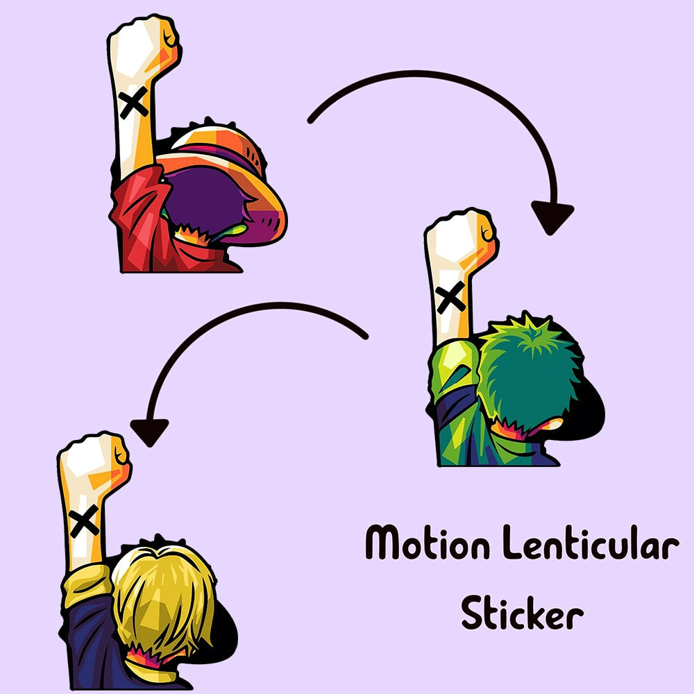 One piece motion stickers