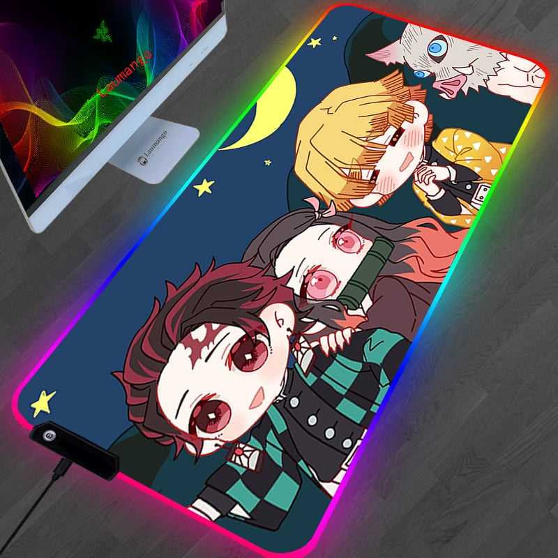 Demon Slayer led mouse pad