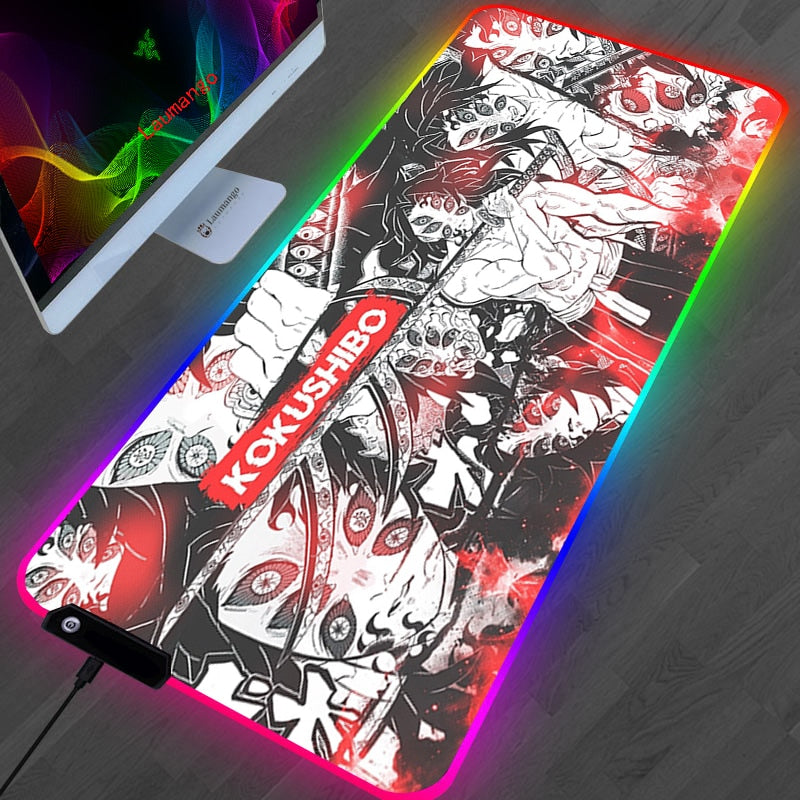 Demon Slayer led mouse pad