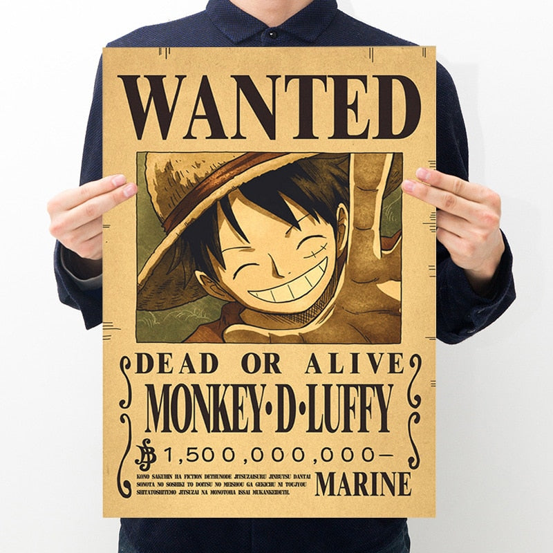 One Piece Luffy Wanted  Poster
