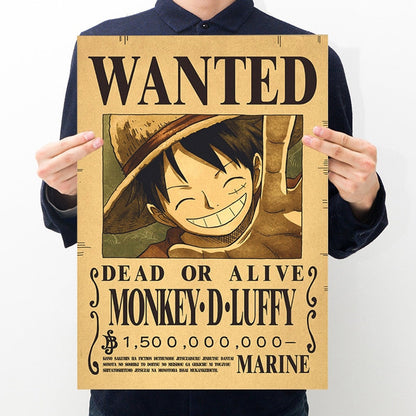 One Piece Luffy Wanted  Poster