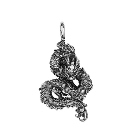 Dominus Steel Dragon Pendant Necklace