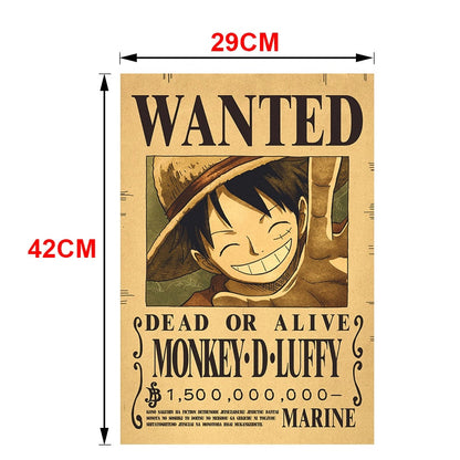 One Piece Luffy Wanted  Poster
