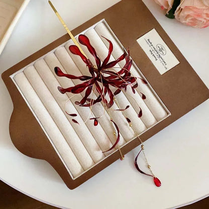 Blood Blossom Hair Sticks