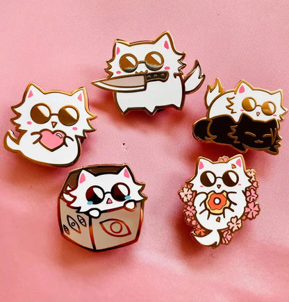 Six-Eyes Kitty Pins