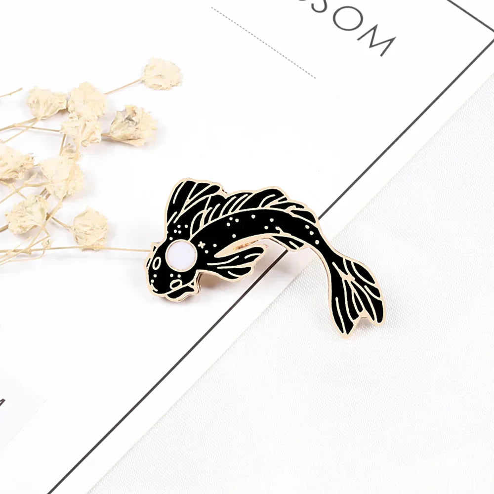 Yin Yang Fish Enamel Pin