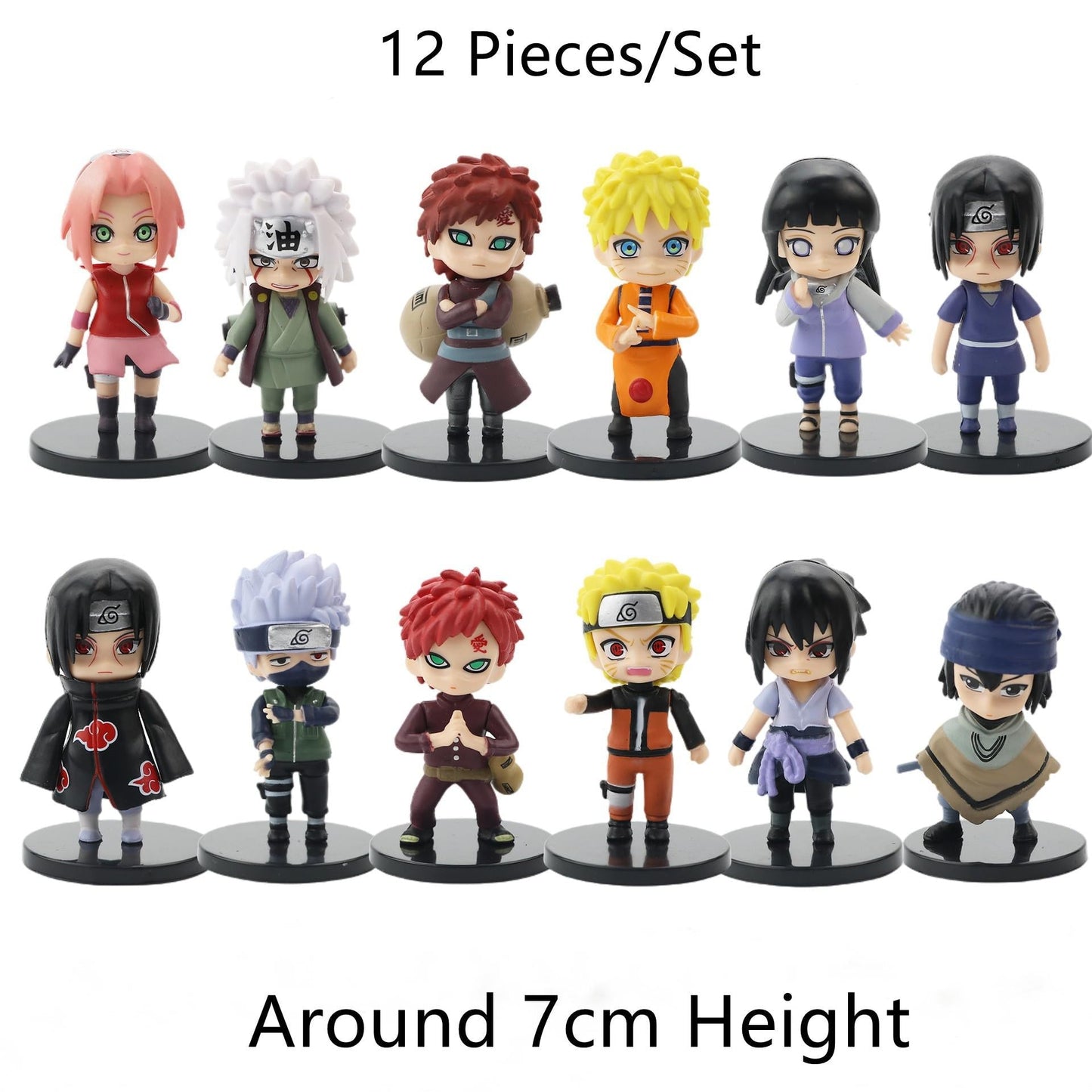 12-Piece Chibi Ninja Figure Set