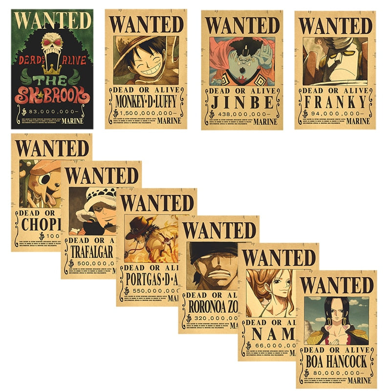 One Piece Luffy Wanted  Poster