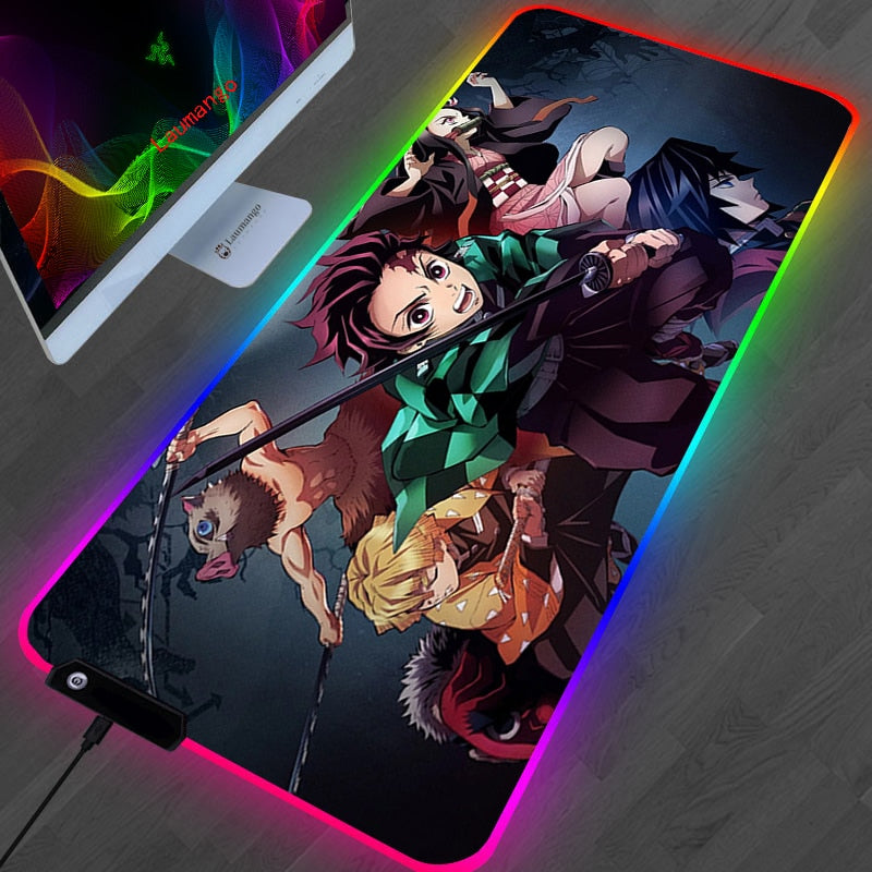 Demon Slayer led mouse pad