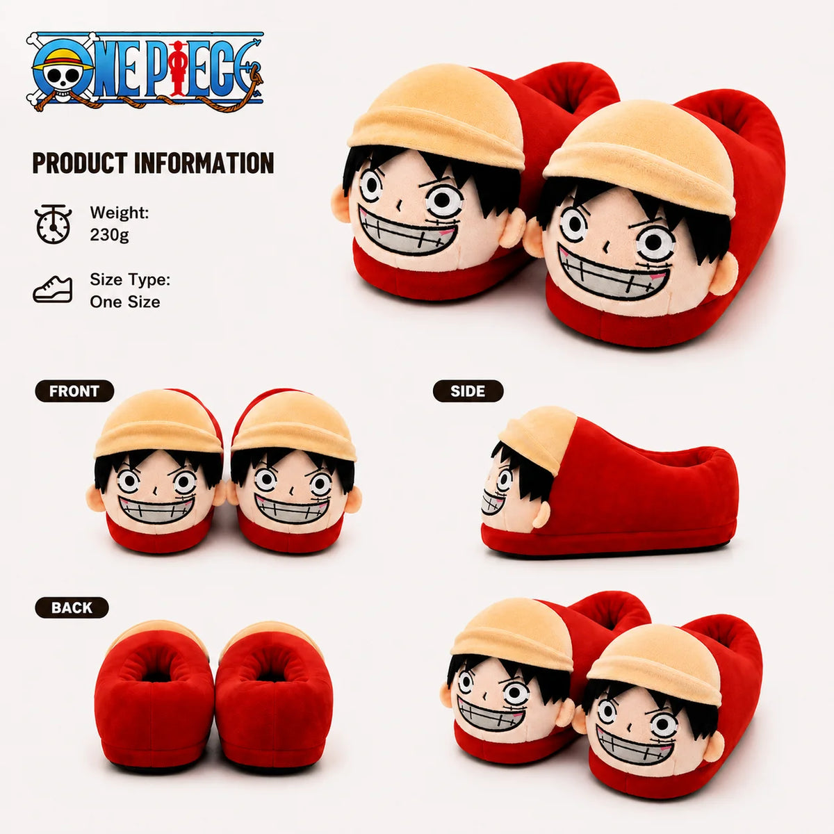 One Piece Plush Slippers
