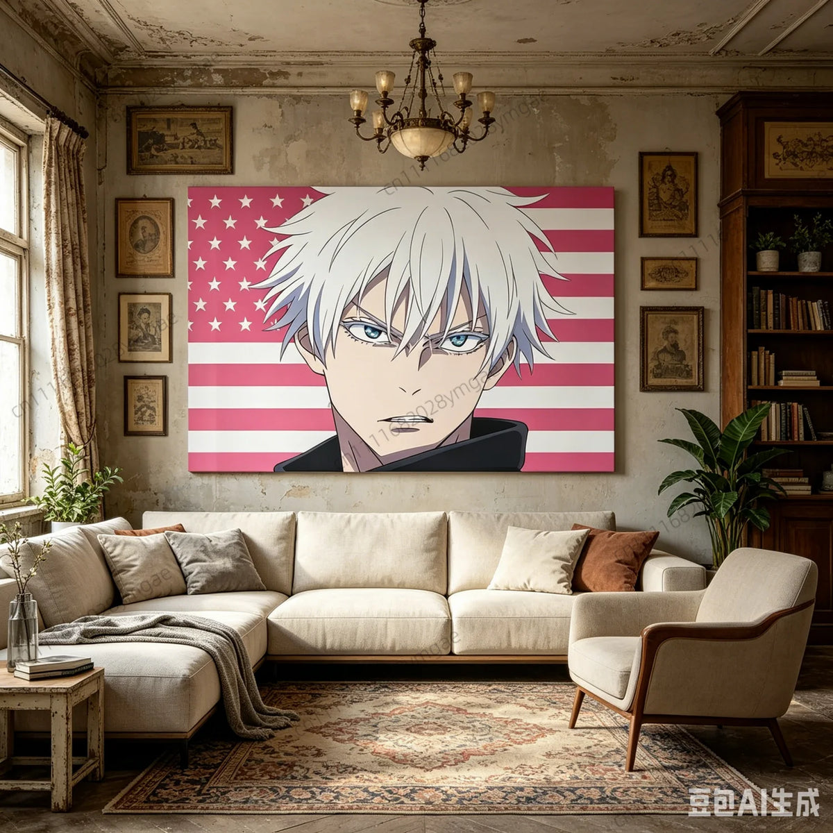 Jujutsu Kaisen Gojo Satoru Pink American Flag