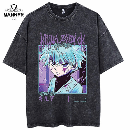 Acid-Washed Vintage Anime T-shirt