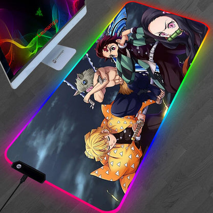 Demon Slayer led mouse pad