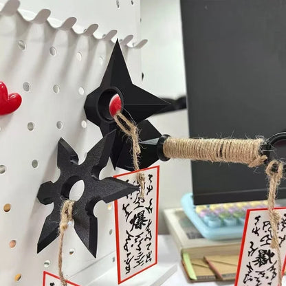 Naruto-Inspired Kunai & Shuriken Fridge Magnets