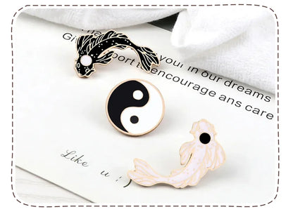 Yin Yang Fish Enamel Pin