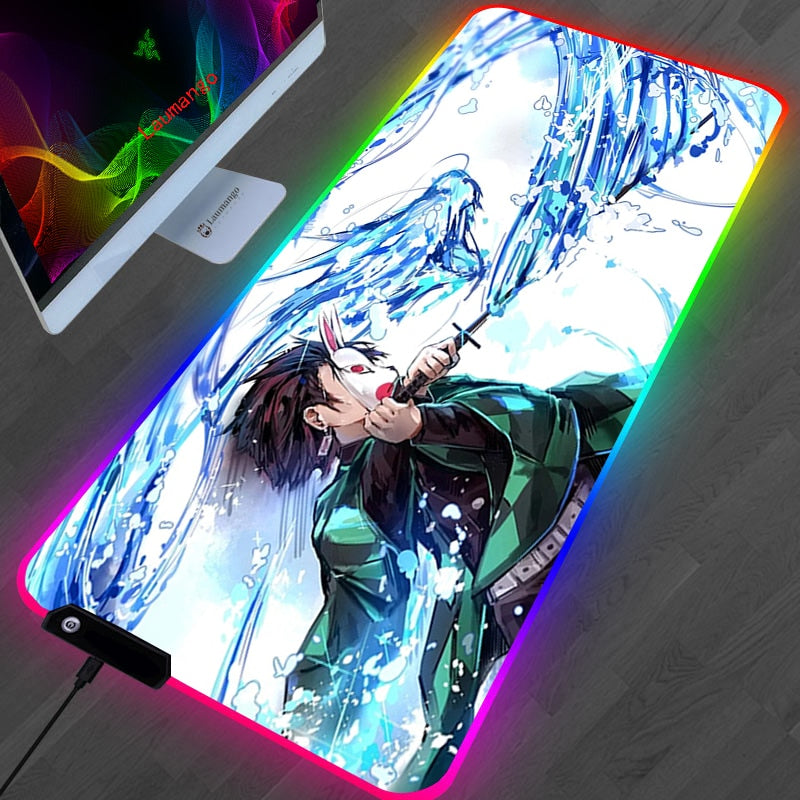 Demon Slayer led mouse pad