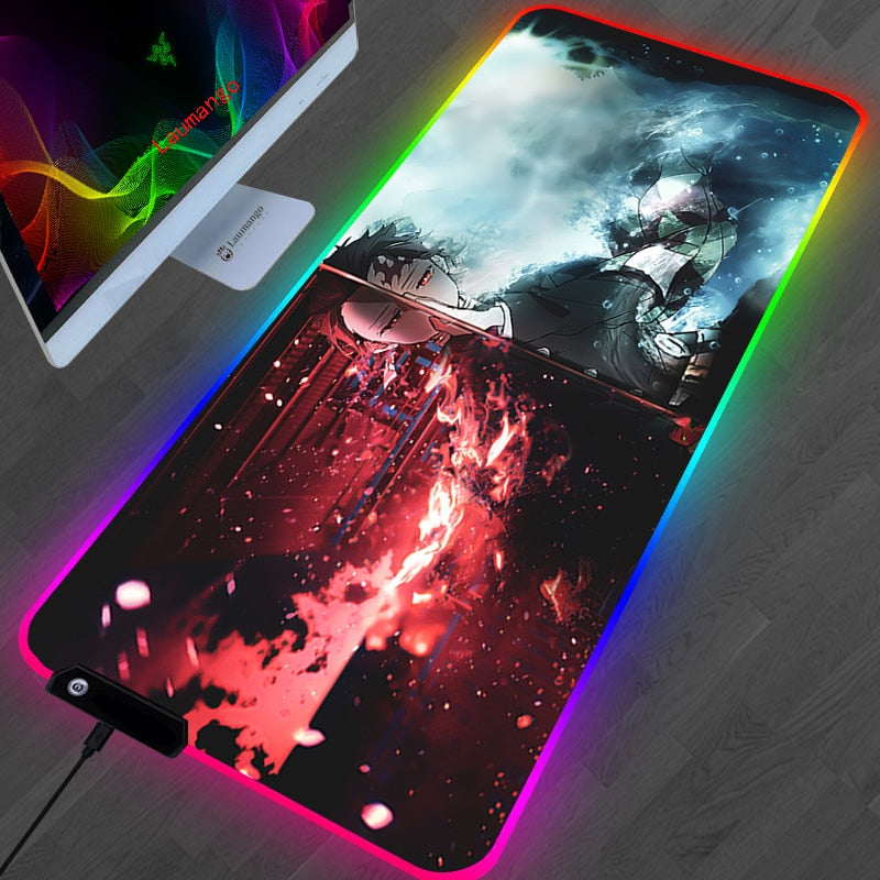 Demon Slayer led mouse pad