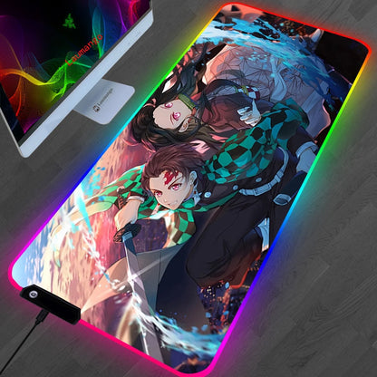 Demon Slayer led mouse pad