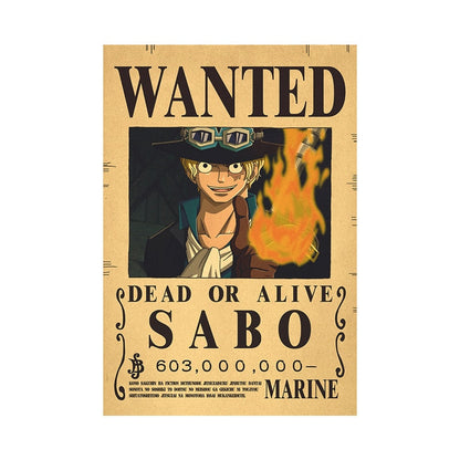 One Piece Luffy Wanted  Poster