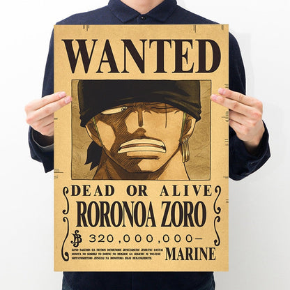 One Piece Luffy Wanted  Poster