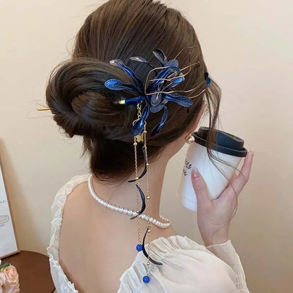 Blood Blossom Hair Sticks