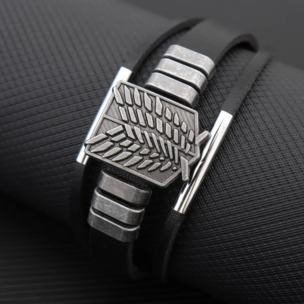 Attack on Titan Punk Cartoon Anime Arm Bracelet