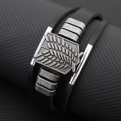 Attack on Titan Punk Cartoon Anime Arm Bracelet