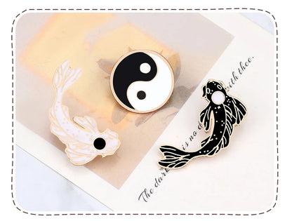 Yin Yang Fish Enamel Pin