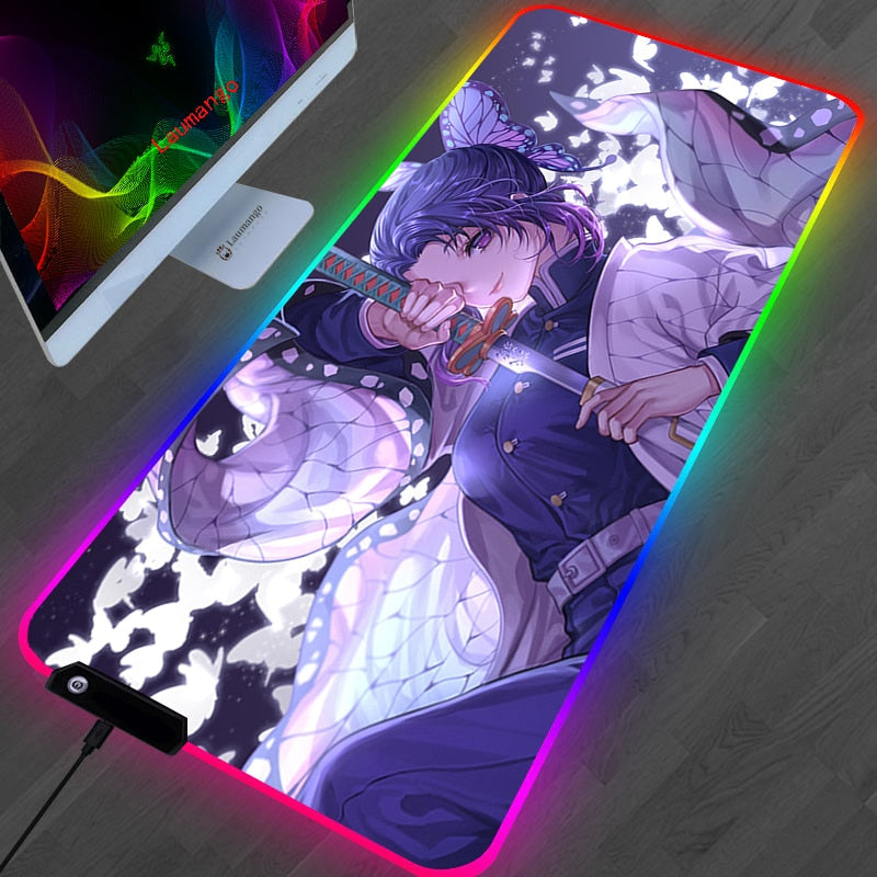 Demon Slayer led mouse pad