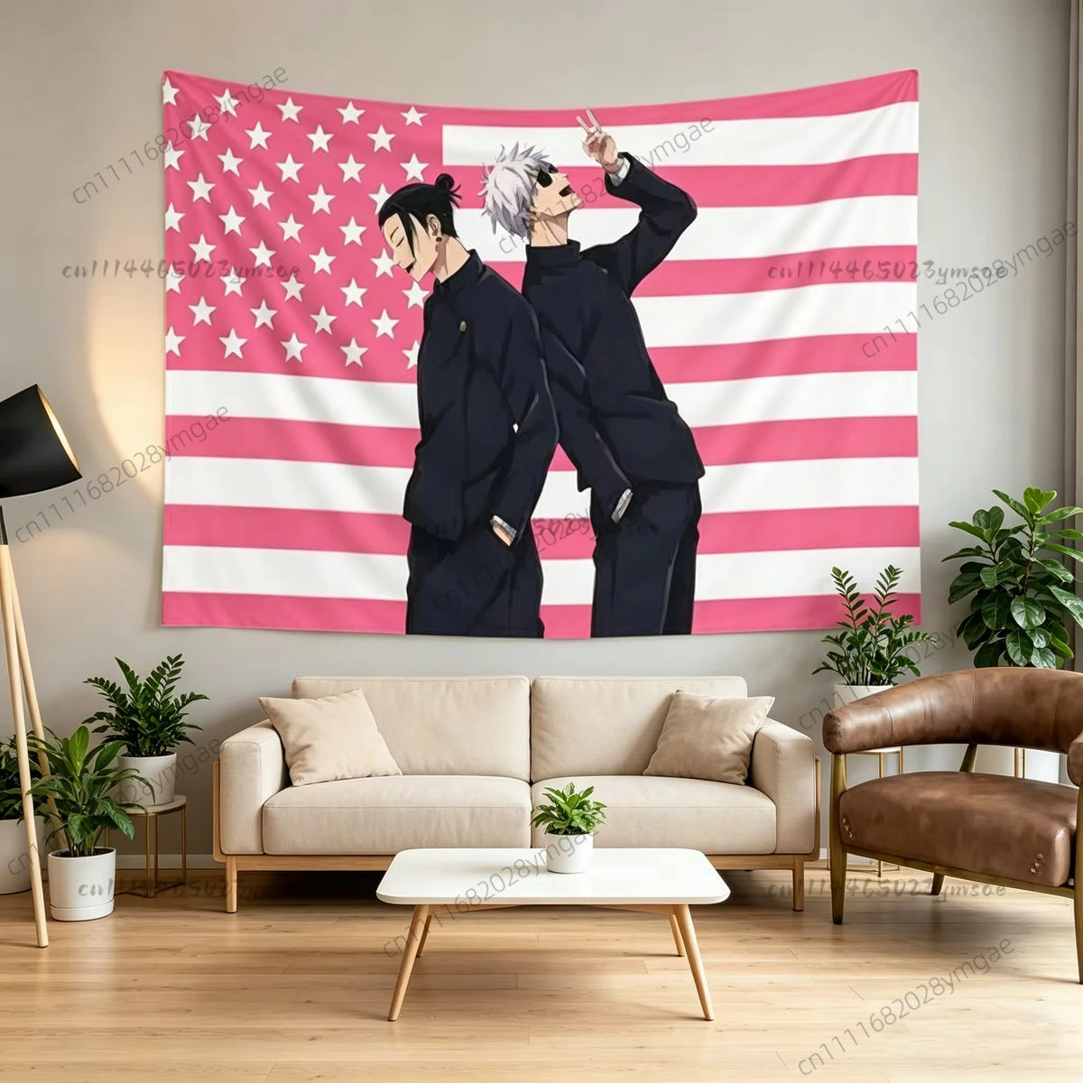 Jujutsu Kaisen Gojo Satoru Pink American Flag
