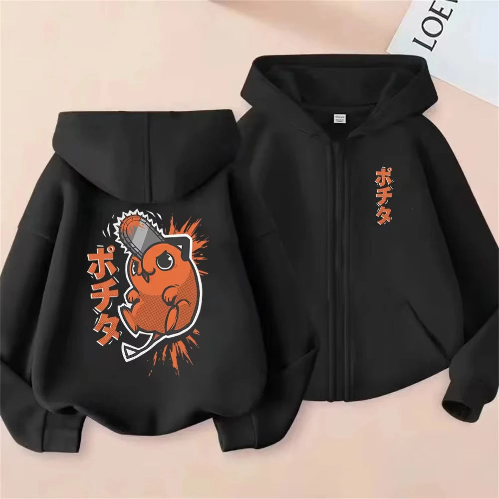Chainsaw Man Retro Zip Hoodie