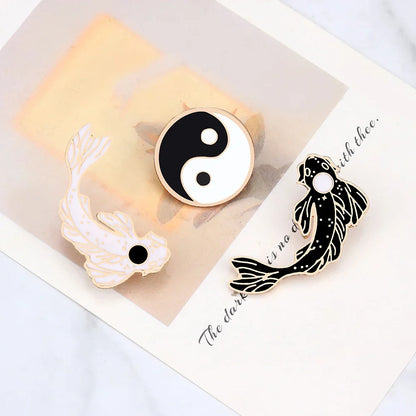 Yin Yang Fish Enamel Pin