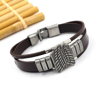 Attack on Titan Punk Cartoon Anime Arm Bracelet