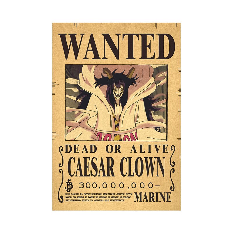 One Piece Luffy Wanted  Poster