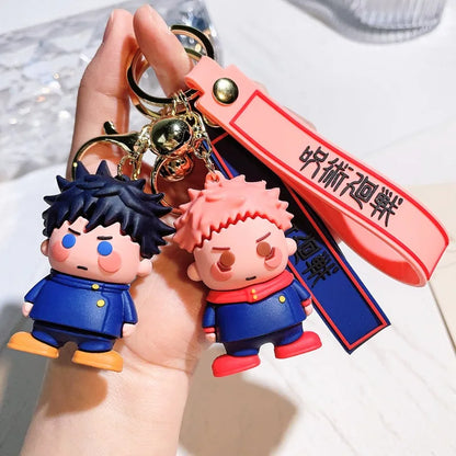 Anime-Inspired Keychain - Sorcerer & Warrior