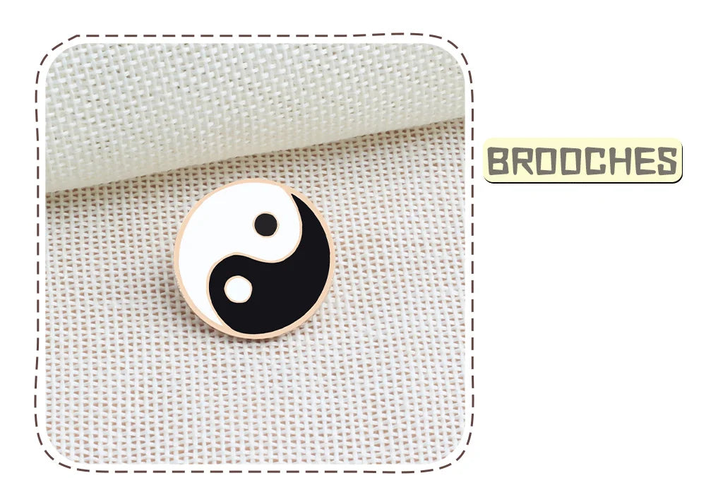 Yin Yang Fish Enamel Pin