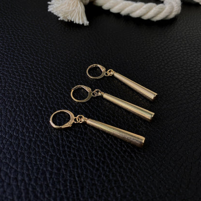 "Three-Sword Danglers – Ronin’s Oath Earrings"