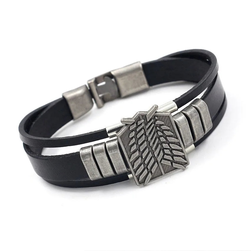Attack on Titan Punk Cartoon Anime Arm Bracelet