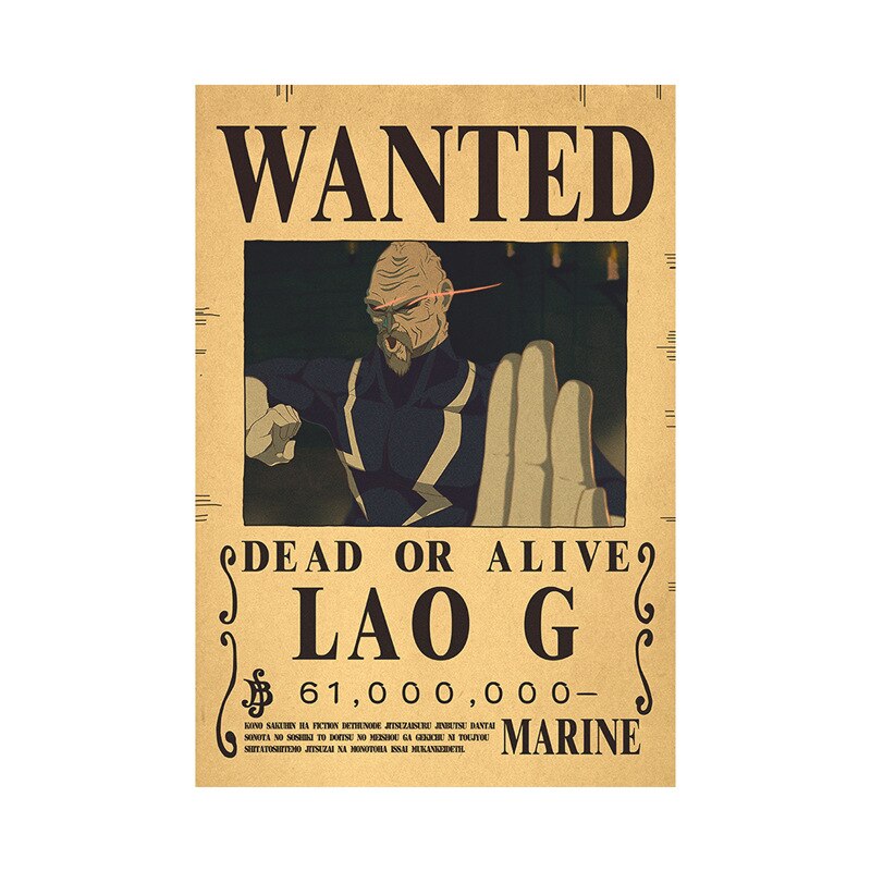 One Piece Luffy Wanted  Poster