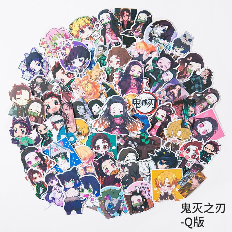 Jujutsu Kaisen and Demon Slayer Stickers 60pack