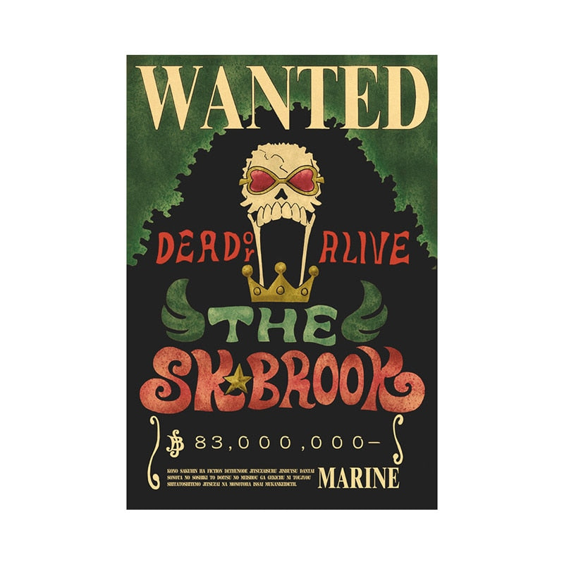 One Piece Luffy Wanted  Poster