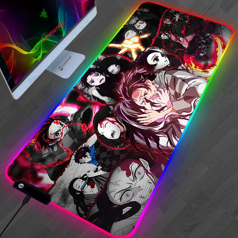 Demon Slayer led mouse pad