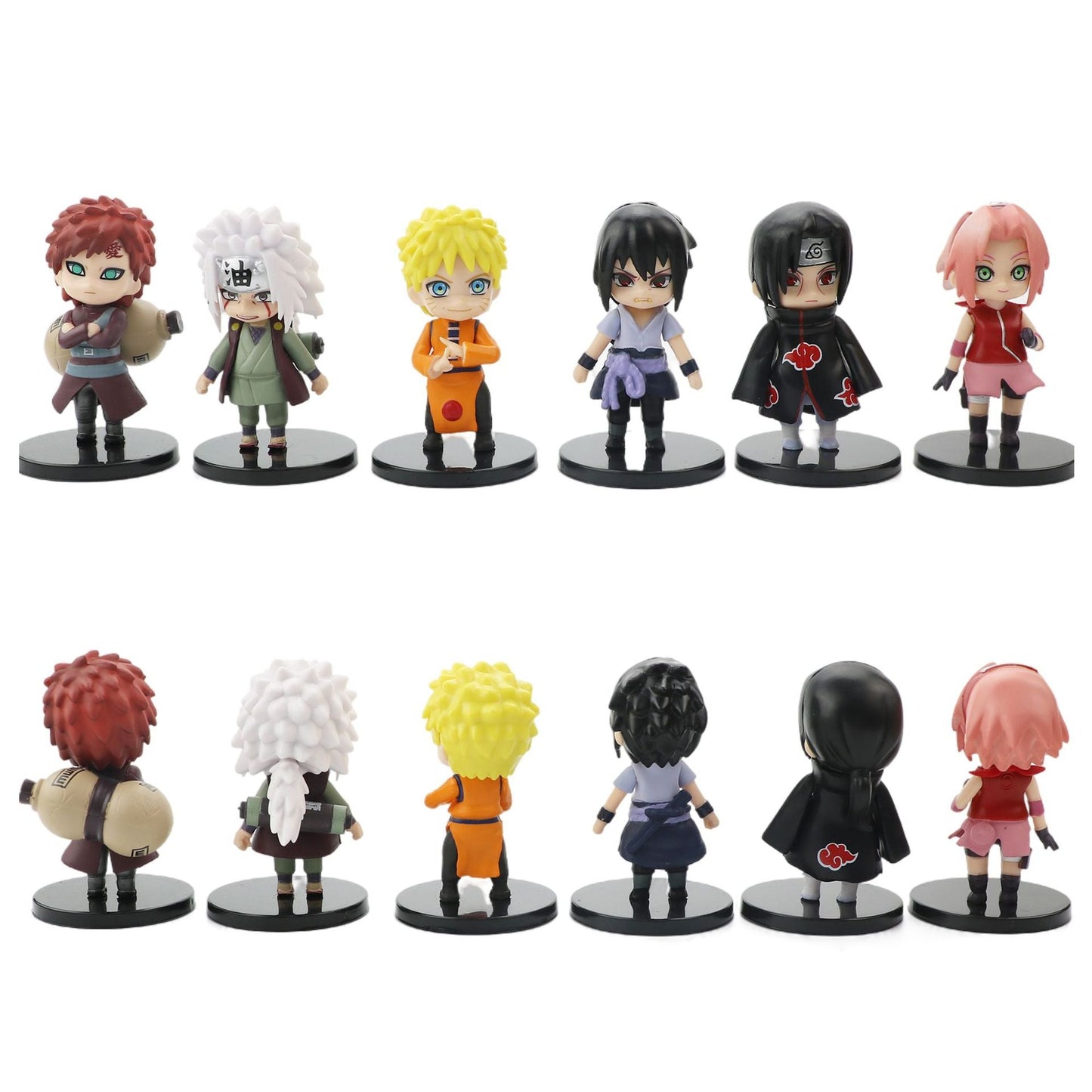 12-Piece Chibi Ninja Figure Set