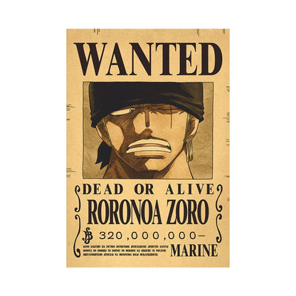 One Piece Luffy Wanted  Poster
