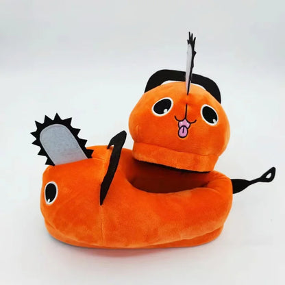 Chainsaw Man Pochita Plush Slippers