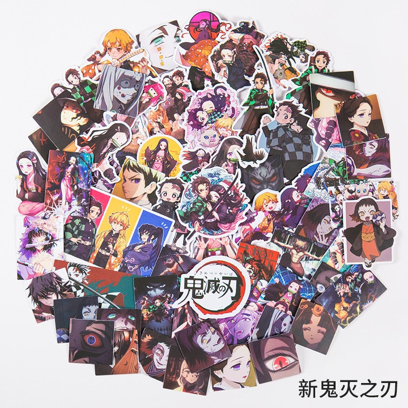 Jujutsu Kaisen and Demon Slayer Stickers 60pack
