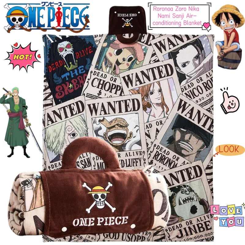 One Piece Portable Anime Blanket